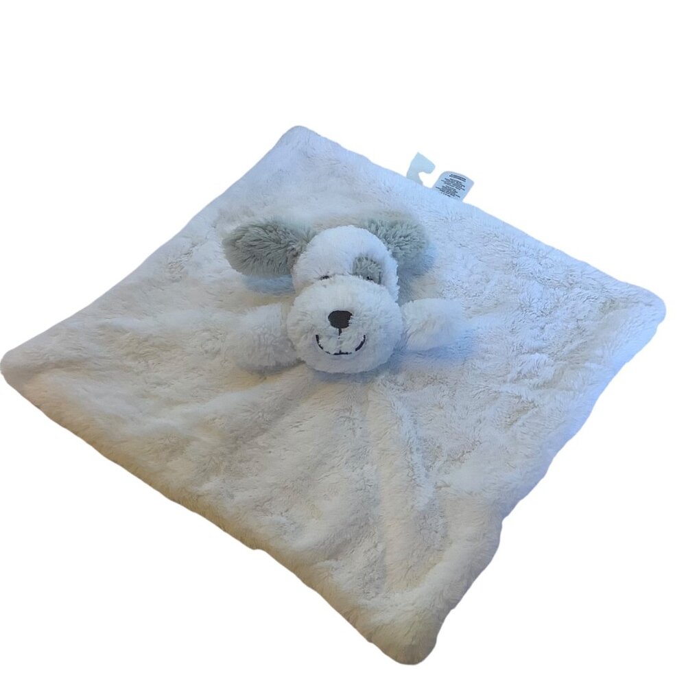 Babies R Us Koala Baby White Plush Puppy Dog Lovey Security Blanket 14” x 14”
